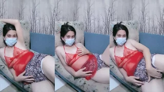 Uting Kak Melone Cute Red Lingerie MangoLive ID 91288357